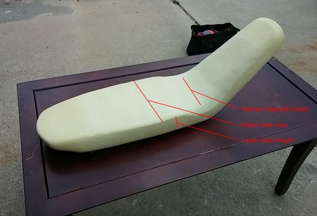 shaving motorcycle seat