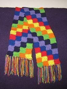 Rainbow neck scarf