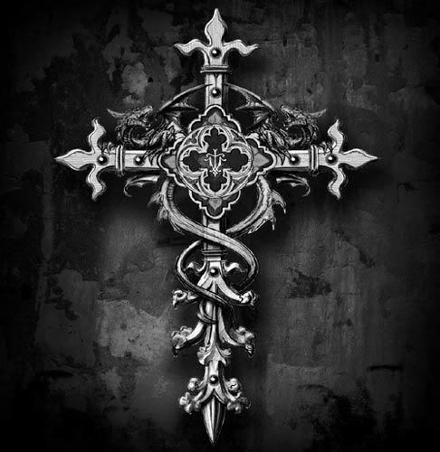 gothic crosses drawings. gothic cross tattoo.