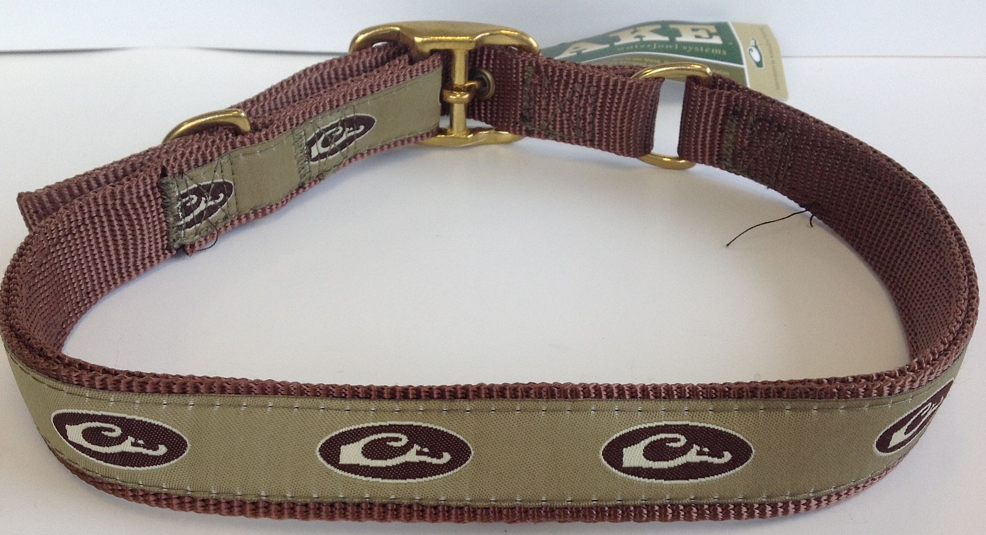 Drake Waterfowl Slip Ring Dog Collar Nylon bingBrass Hardware 24"