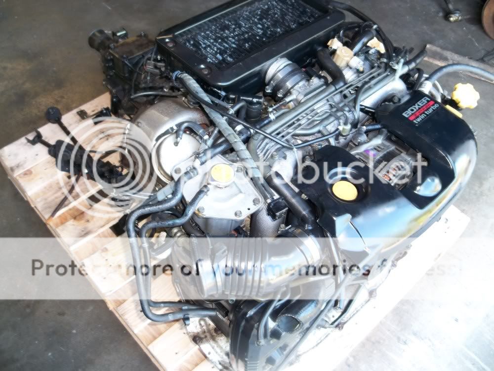   WRX EJ20T ENGINE TWIN TURBO MOTOR DOHC IMPREZA + 5 SPEED TRANSMISSION